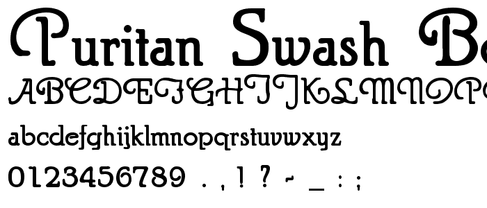 Puritan Swash Bold font